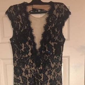 Navy Formal Sequined Dress